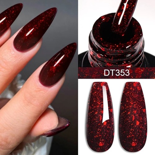 Smalto gel rosso - rosso, cristallo