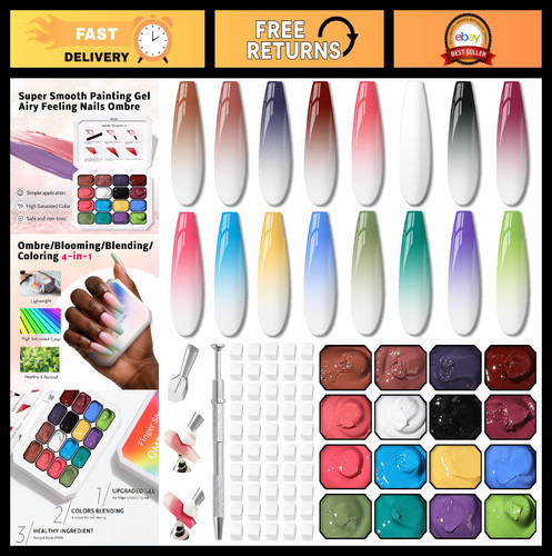 Ombre nail gel - nail, blush
