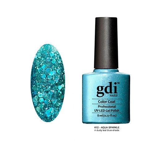 Gdi nails aqua sparkle - gdi,
